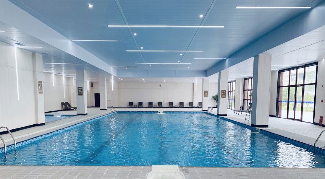 尊商夢想小鎮室內恒溫泳池工程現場